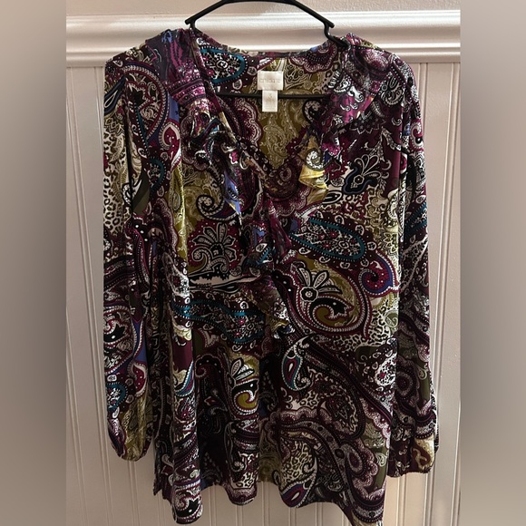 Chico's Tops - Chico's Multicolor Paisley Blouse